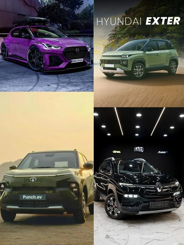 7 लाख रुपये से कम कीमत में अब मिलेगी SUVs कार Hyundai Exter, Tata Punch, Nissan Magnite और Renault Kiger